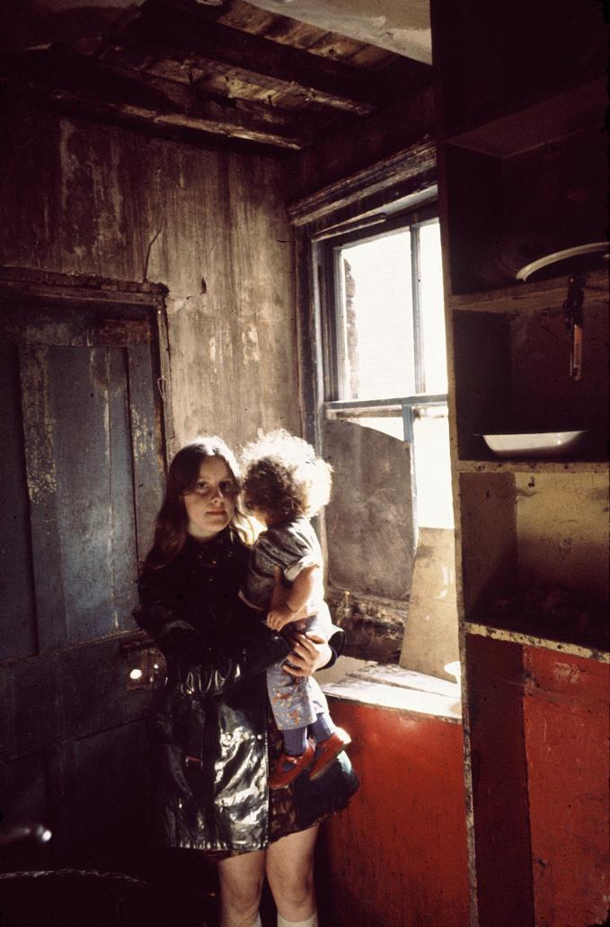 Sisters in the interior of their house in Falkner St, 1969  
